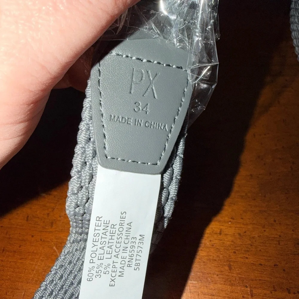 NWT PX Clothing Clyde 3.5 CM Woven Stretch Belt Size 34